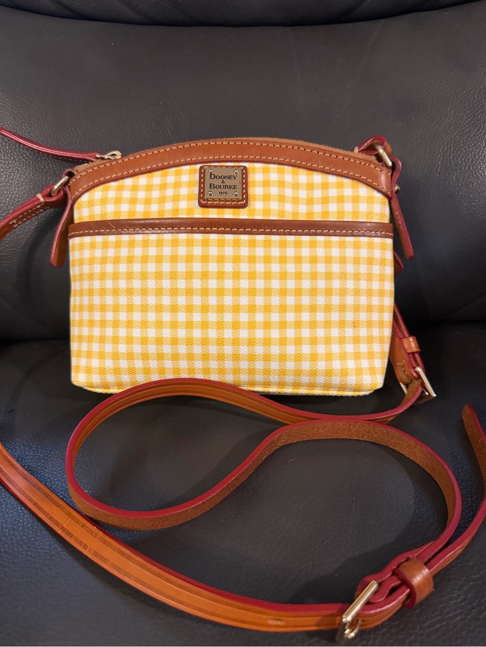 Dooney & Bourke Yellow Gingham Crossbody BRAND NEW